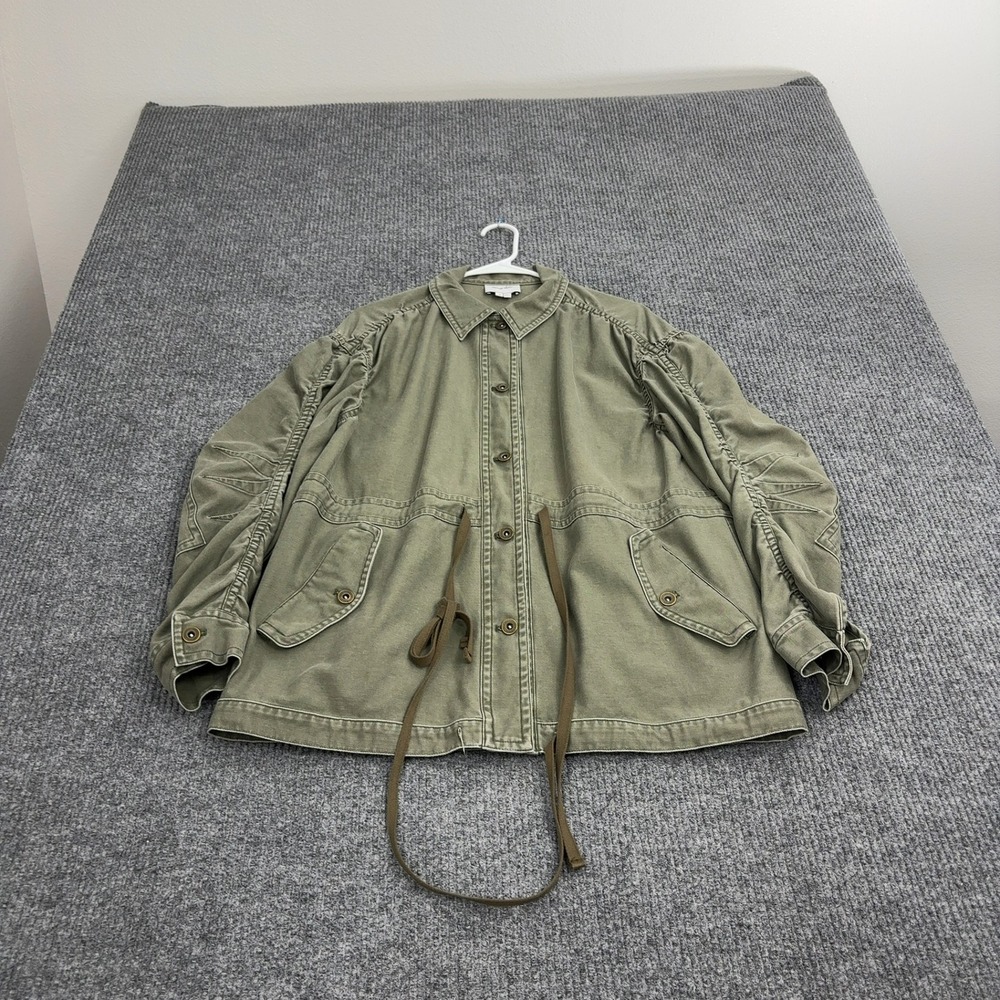 Steven Alan Field Jacket Women S Olive Green Cotton Drawstring Utility Military